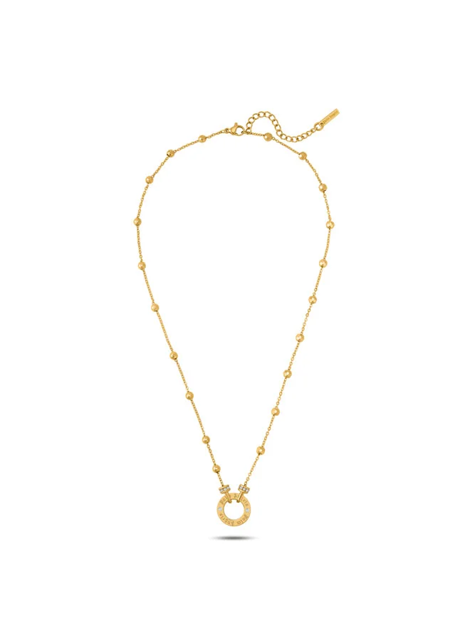 بالم انجلز Signatura Yellow Gold Plated Stainless Steel Pendant Necklace for Women