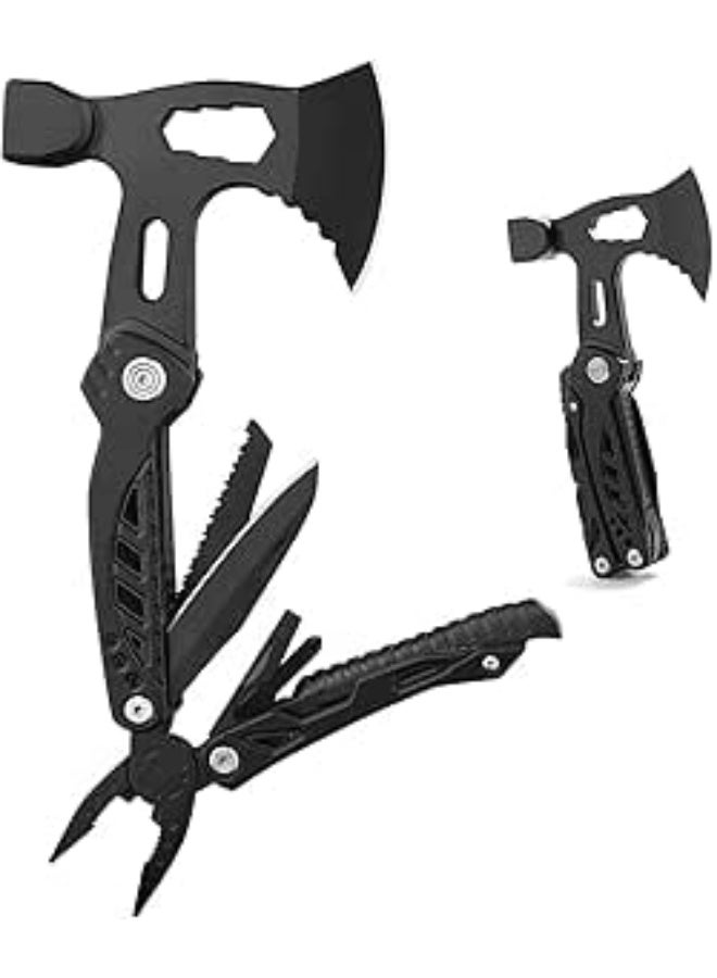 15-in-1 Multi-Tool for Camping and Hiking Includes Hammer, Axe, Screwdrivers, Saw, Pliers, Cutter, Fire Starter, Opener, and Hex Key - A Gift for Men - Image 1