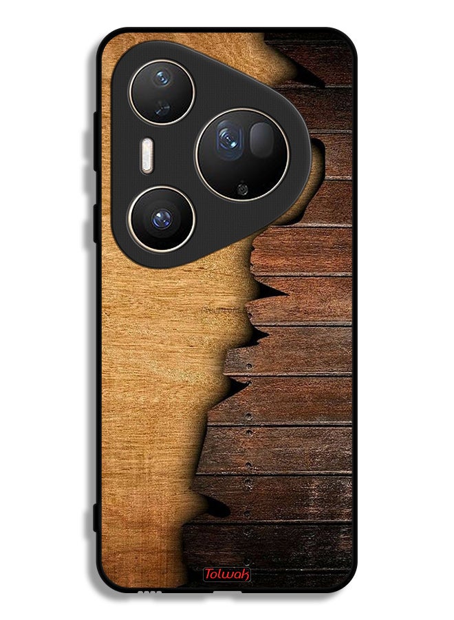 Tolwak Huawei Pura 80 Ultra Protective Case Cover Vintage Wood Pattern - Image 1