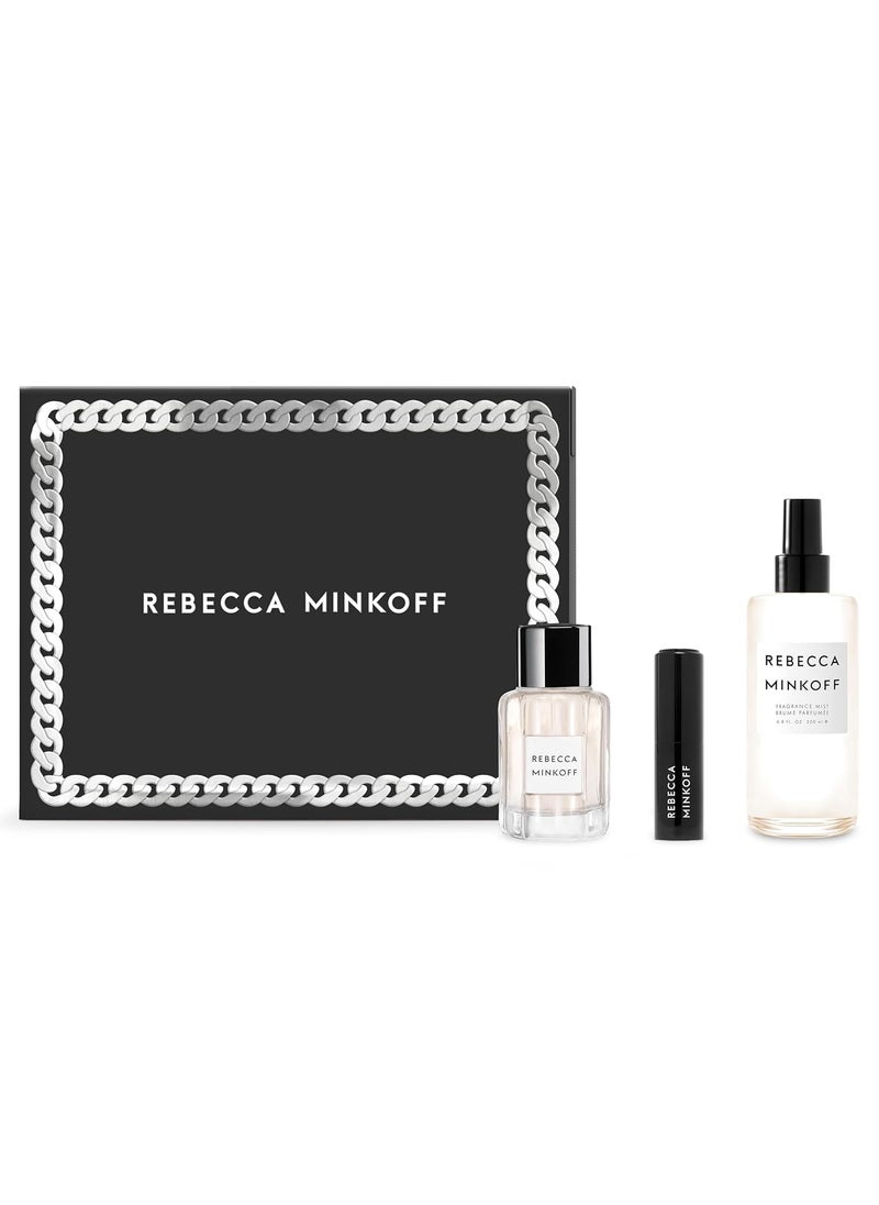 Rebecca Minkoff - Rebecca Minkoff Amber Floral Scents  Perfumes for Women  Opens with Notes of Cardamom and Bergamot  84oz Fragrance Mist 34oz and 14ml EDP Spray  3 pc Gift Set - Image 1
