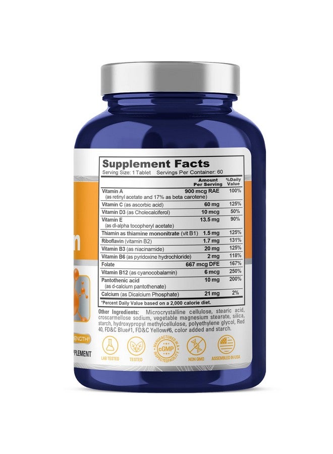 NusaPure Daily Multivitamin Vegetable Magnesium Stearate 60 tabs (Non-GMO & Gluten Free) - Image 2