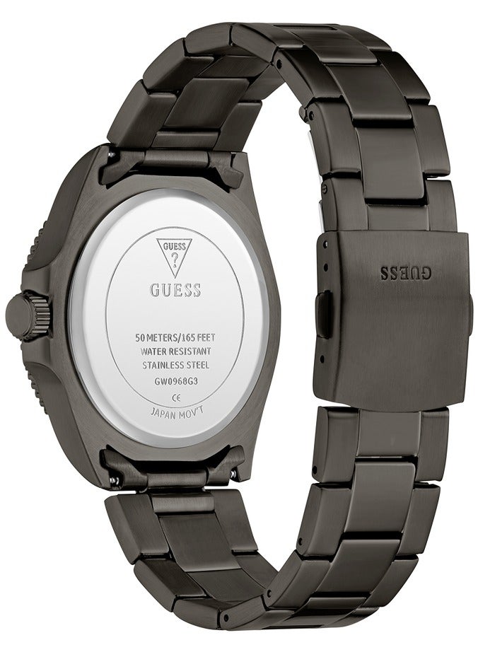 GUESS Mens Gunmetal Analog Watch - Image 2