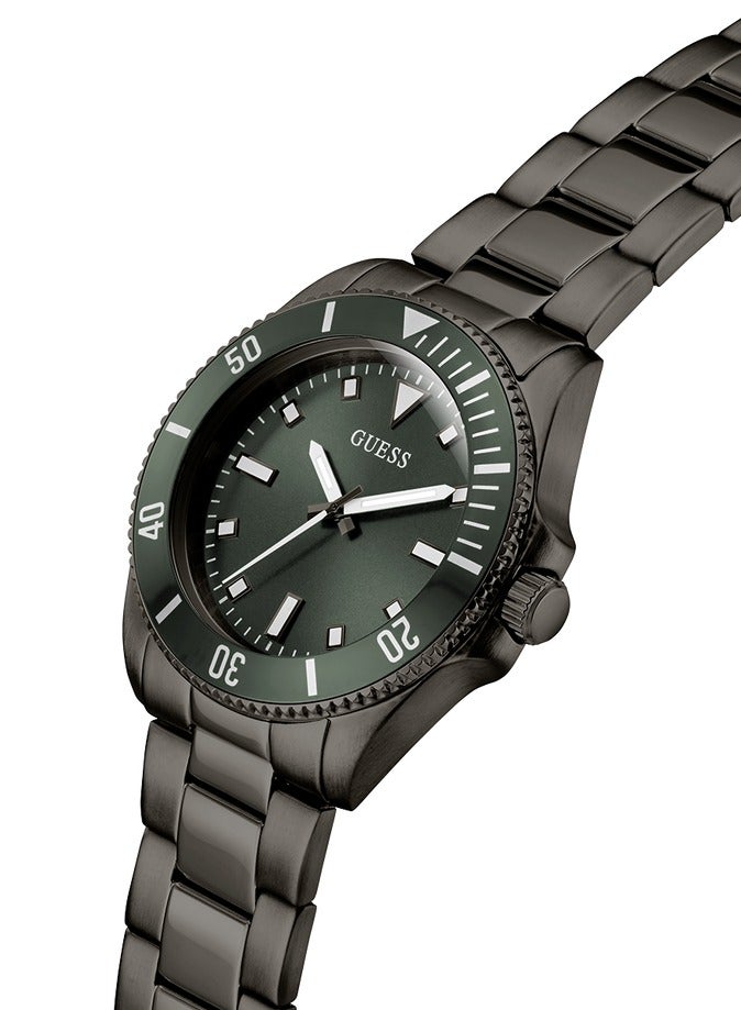 GUESS Mens Gunmetal Analog Watch - Image 4