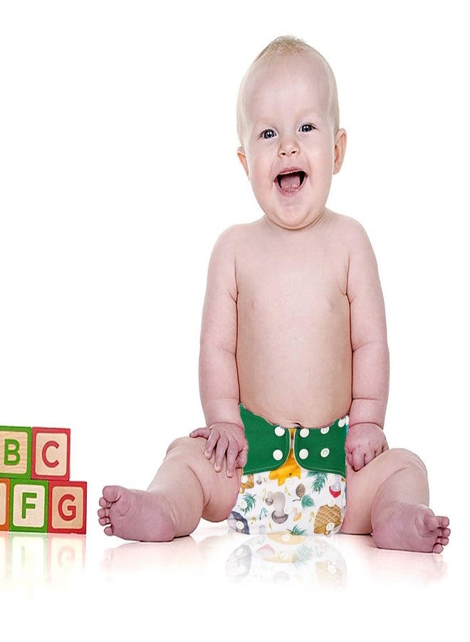 GUCHIGU Soft Fleece Lined Baby Pocket Cloth Reusable Washable Diapers All-in-One Nappy for Babies Toddlers with 1 Wet-Free Insert - BK21 (One Size Adjustable Diaper, 4 Sizes in 1, 5-17 kg, BD2050C) - Image 2