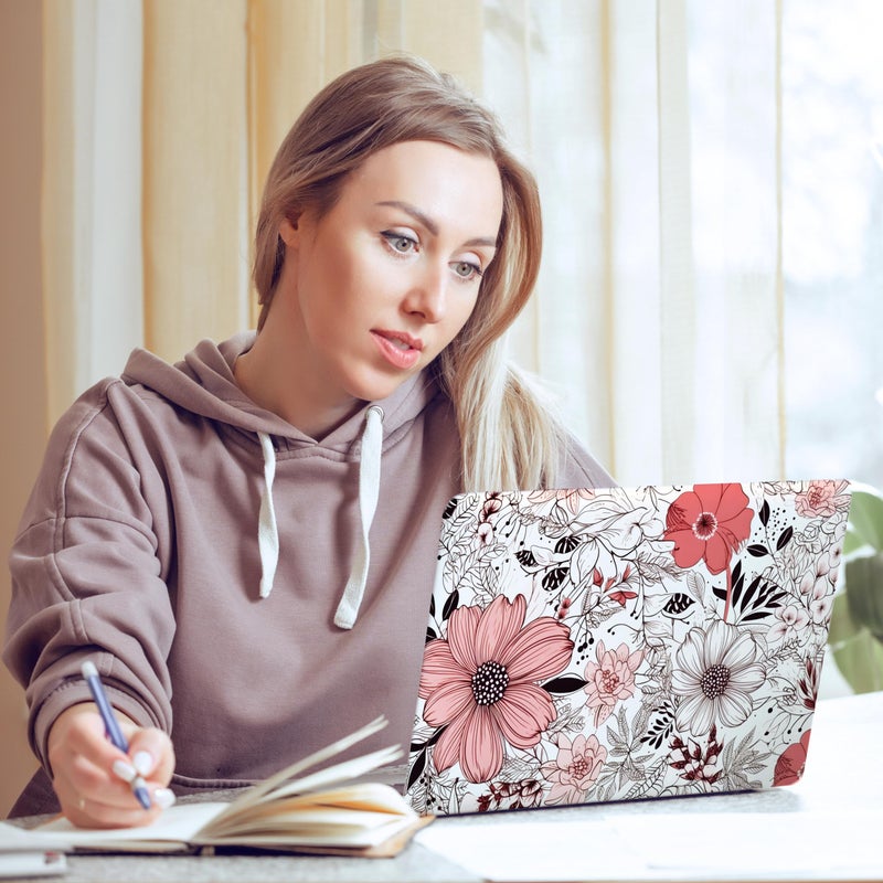 TracyArt Laptop Skin Decal HP 14" - Botanical, Laptop Cover Sticker, No Cutting Required, No Bubble, Waterproof, Scratch Resistant - Including Wide Screen and Wrist Pad - Image 4