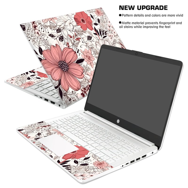 TracyArt Laptop Skin Decal HP 14" - Botanical, Laptop Cover Sticker, No Cutting Required, No Bubble, Waterproof, Scratch Resistant - Including Wide Screen and Wrist Pad - Image 3