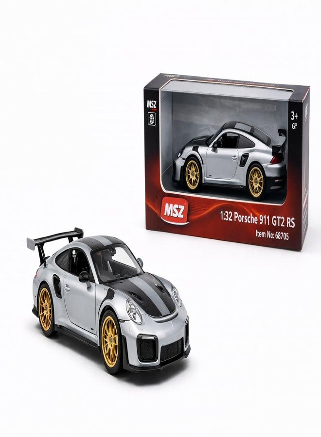 Wizplex MSZ Official Licensed Porsche 911 GT2 RS Diecast Model Car 1:32 Scale | Light & Sound | Pull Back Action | Metal Sports Toy | Collectible Display & Gift - Image 4