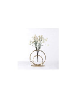 KASTWAVE KASTWAVE Glass Flower Vase with Metal Frame Stand Modern Creative Geometry Desktop Glass Planter Indoor Décor Hydroponics Plants for Home Desktop Office Garden Wedding Decor  - Image 4