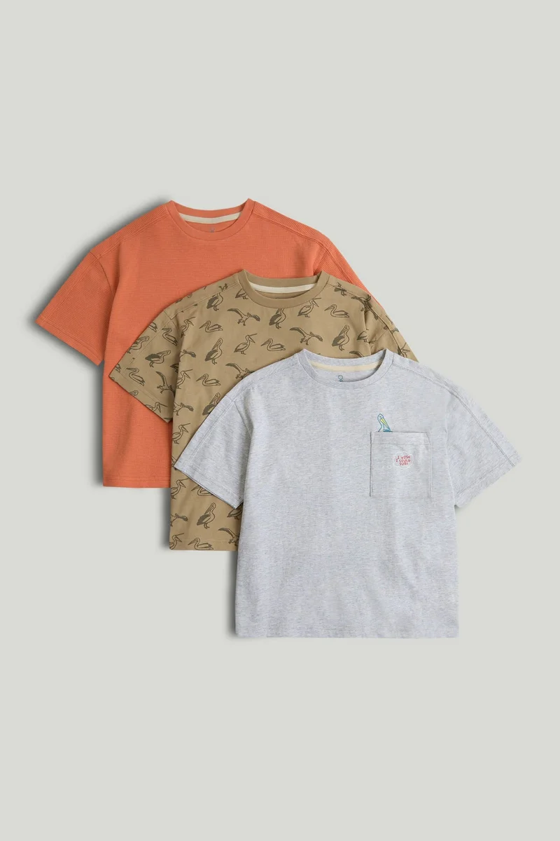 mothercare 3 Pack Pelican T-Shirts