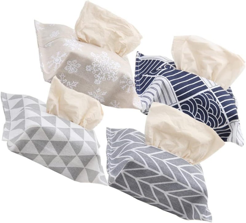 Linen Tissue Box Cover Assorted Color 24 5X17 5cm Home Decor Napkin Holder - Image 1
