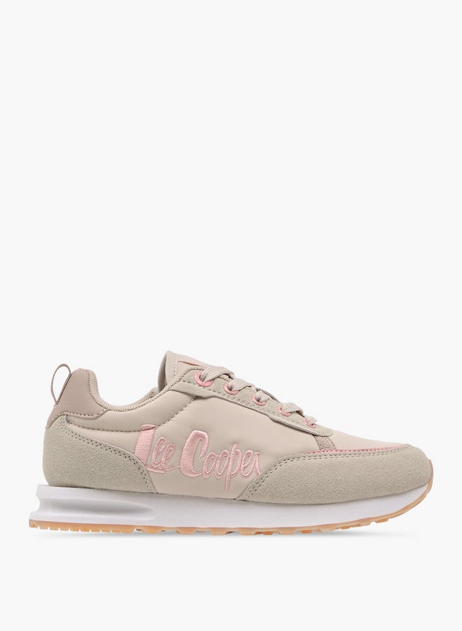 Lee Cooper Girls' Panelled Lace-Up Sneakers with Pull Tabs - Image 3