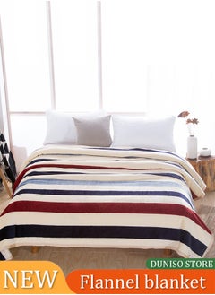DUNISO Flannel blanket, wool thickened edge wrapped sofa blanket, nap blanket, suitable for all seasons, suitable for beds, sofas, and furniture, 1.5 * 2m ﻿  - Image 1