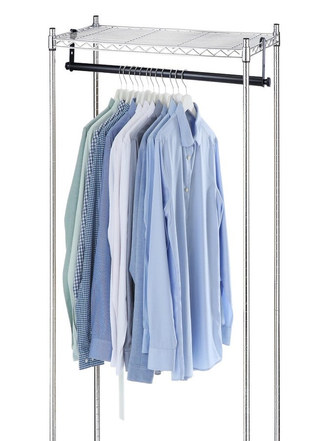 Threehoney 2 Pack Wire Shelving Garment Hanger Bar Wire Shelving Accessories Industrial Closet Clothes Rods for Home Retail Store(Black,36 Inch) - Image 5