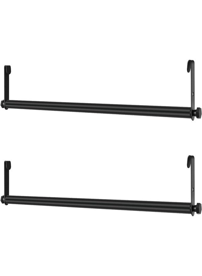 Threehoney 2 Pack Wire Shelving Garment Hanger Bar Wire Shelving Accessories Industrial Closet Clothes Rods for Home Retail Store(Black,36 Inch) - Image 1
