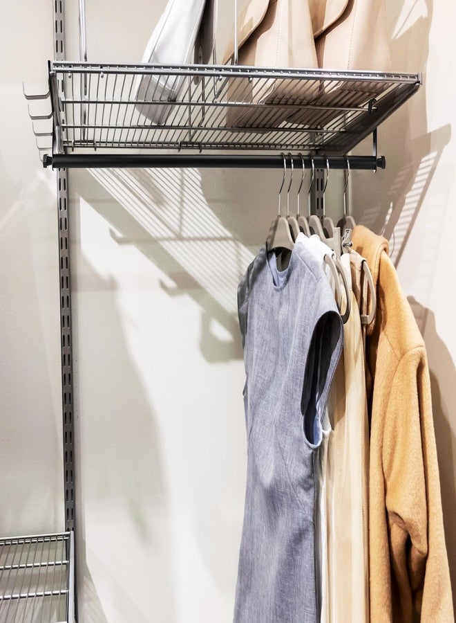 Threehoney 2 Pack Wire Shelving Garment Hanger Bar Wire Shelving Accessories Industrial Closet Clothes Rods for Home Retail Store(Black,36 Inch) - Image 4