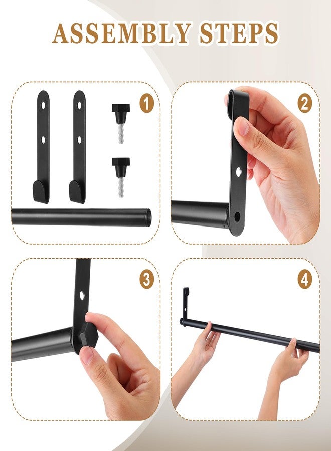 Threehoney 2 Pack Wire Shelving Garment Hanger Bar Wire Shelving Accessories Industrial Closet Clothes Rods for Home Retail Store(Black,36 Inch) - Image 3
