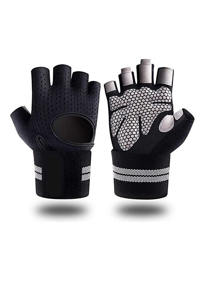 NIBEMINENT Anti-Slip Weight Lifting Gym Gloves M 