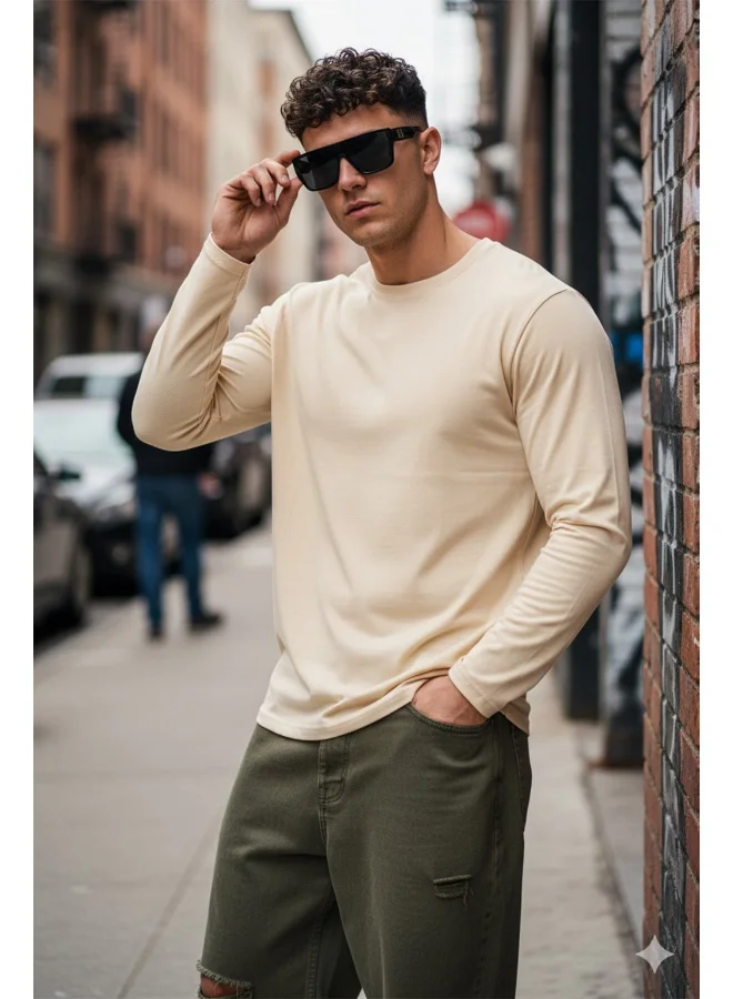 فيردو Veirdo® Pure Cotton Regular Fit Solid Swanwhite Full Sleeve T-Shirt for Men & Boys (V_FS_REG_SW_L)