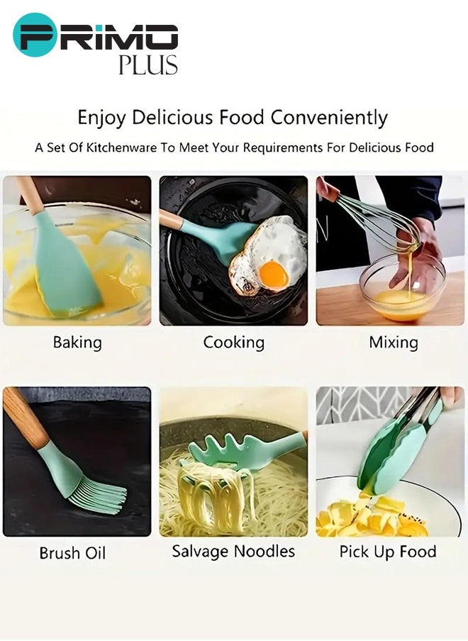 Silicone Utensils Set With Plastic Holder