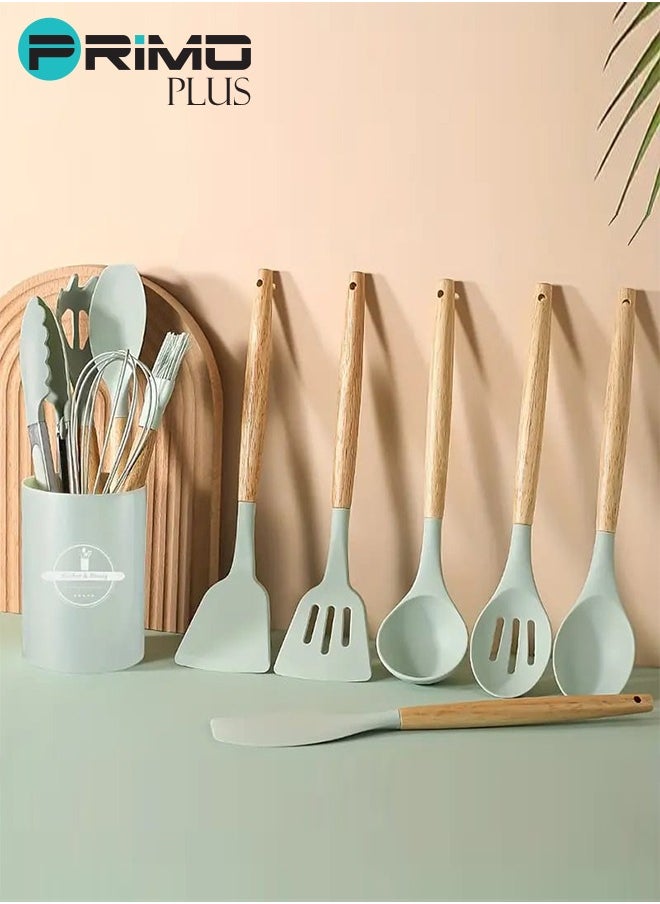 Silicone Utensils Set With Plastic Holder