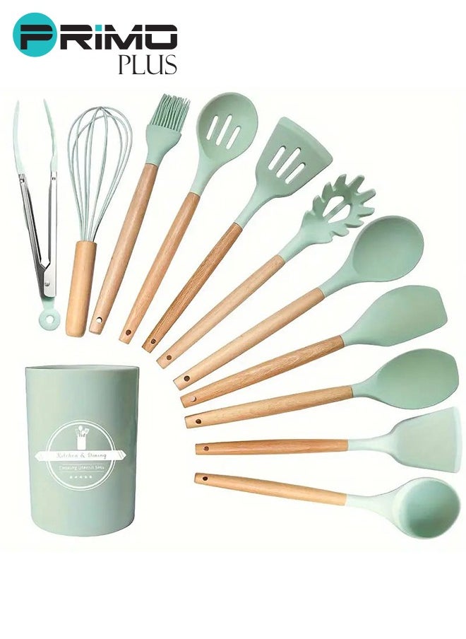 Silicone Utensils Set With Plastic Holder