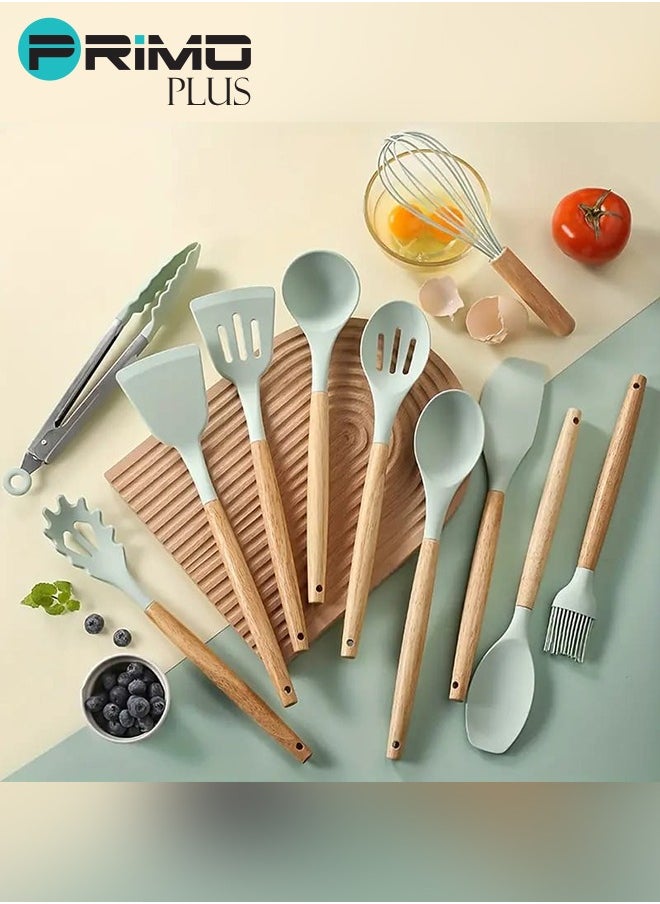Silicone Utensils Set With Plastic Holder