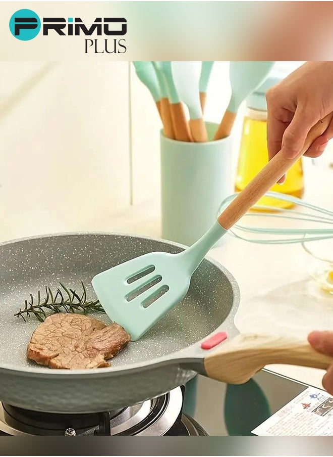 Silicone Utensils Set With Plastic Holder