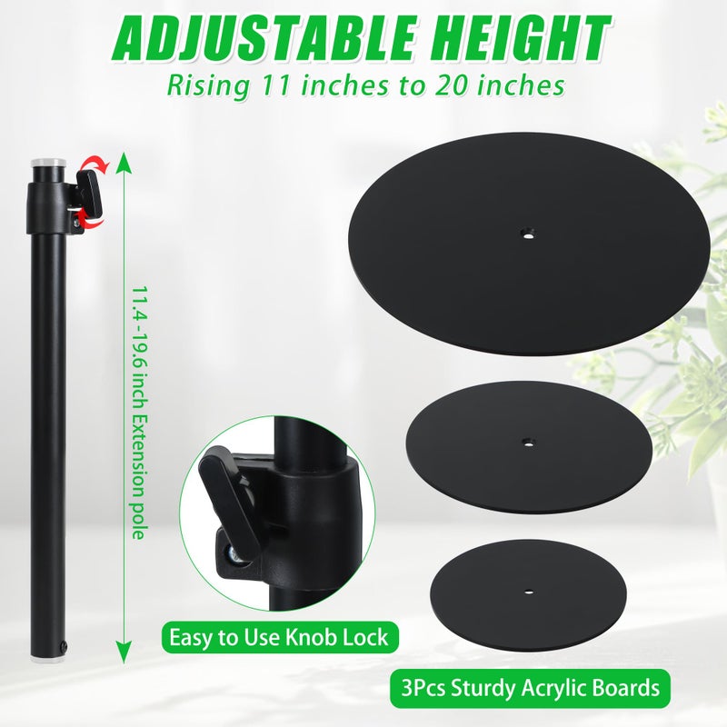 UYEDUJZ Adjustable Plant Risers for Inside Pots, 17-31" Rise Metal Planter Insert Filler for Large Pots, Plant Lift Pot Risers for Indoor Outdoor Tall Taper Planter Container (6" 8" 10" Base Top, Set of 1) - Image 2