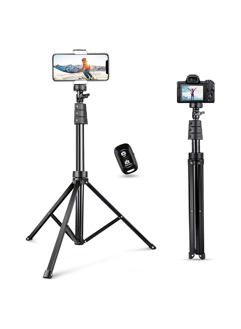 Phone Tripod Stand with Remote, Cell Phone Stand Tripod with Phone Holder for Vlogging，Recording, Compatible with iPhone&Android Phone - Image 1