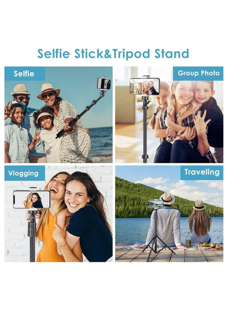 Phone Tripod Stand with Remote, Cell Phone Stand Tripod with Phone Holder for Vlogging，Recording, Compatible with iPhone&Android Phone - Image 4