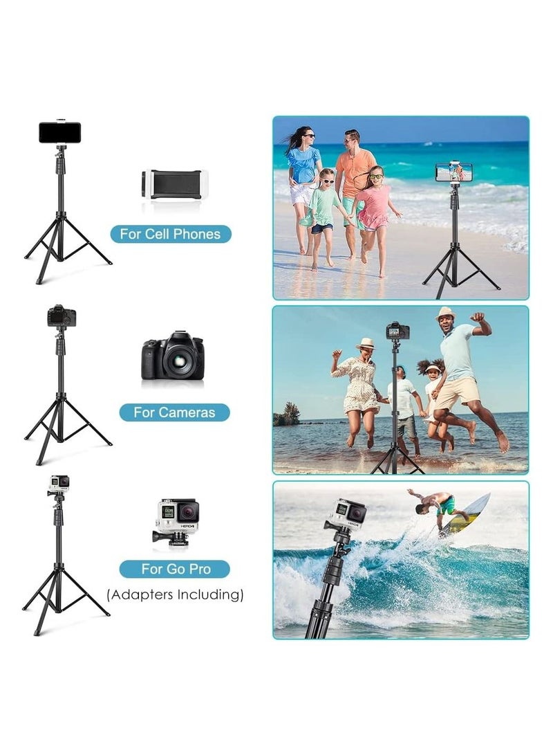 Phone Tripod Stand with Remote, Cell Phone Stand Tripod with Phone Holder for Vlogging，Recording, Compatible with iPhone&Android Phone - Image 3