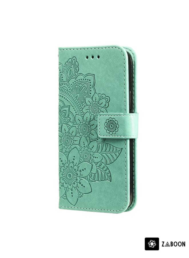 Zaboon Protective Case Cover For Infinix Note 11 Pro/Note 11s 7-petal Flowers Embossing Pattern Horizontal Flip Leather Case - Image 2