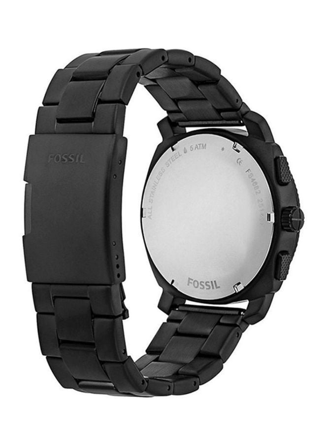 فوسيل ساعة كرونوغراف آلية FS4682IE - 42 مم - سوداء - Image 2