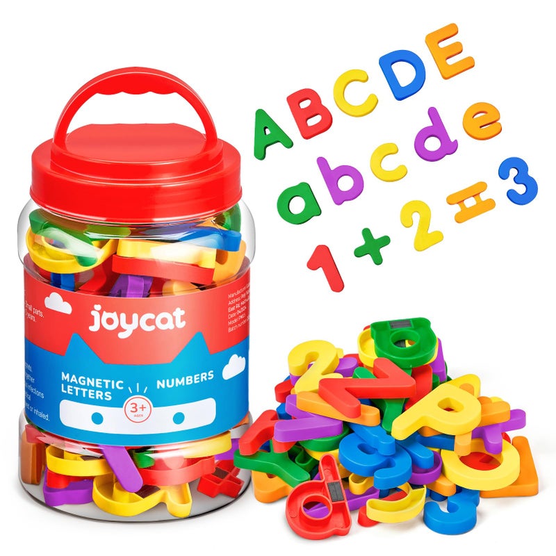 JoyCat 104 Pieces Magnetic Letters Numbers Alphabet Fridge Magnets ABC 123 Preschool Educational Learning Plastic Colorful Toy Set Uppercase Lowercase Math Symbols for Toddlers Kids 3 - Image 2