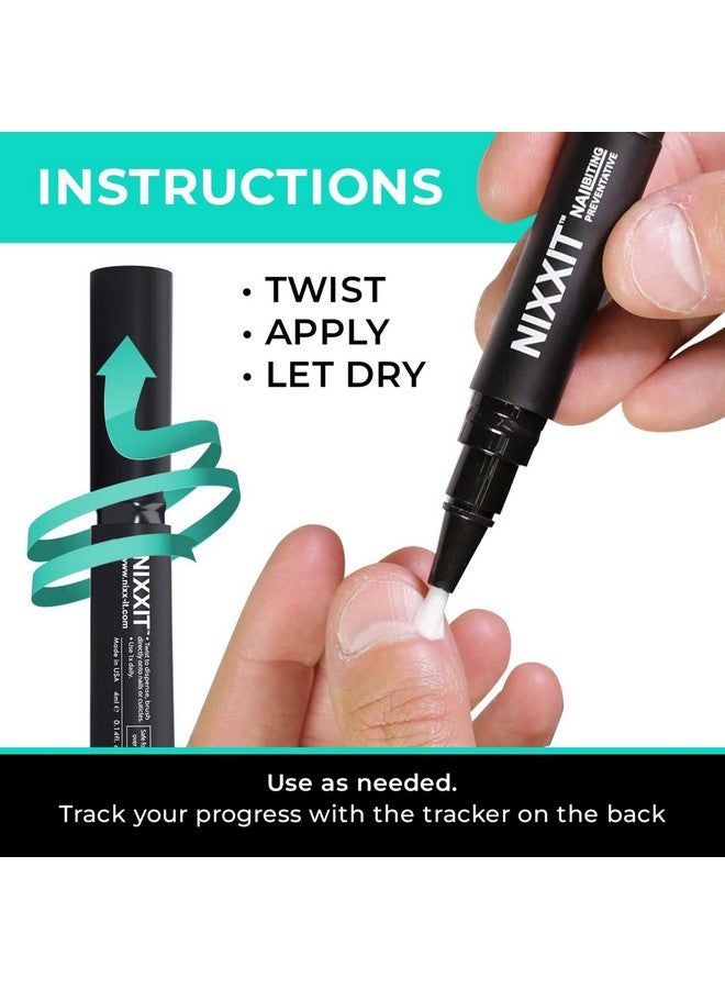 NIXXIT Nail Biting Treatment For Adults Stop Nail Biting Pen And Thumb Sucking For Adults & Children Non Glossy Bitter Taste Safe & Effective Solution Usa Made - Image 4
