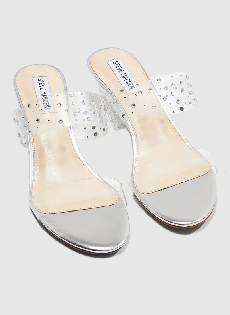 STEVE MADDEN Vana Wedge Sandal-Silver