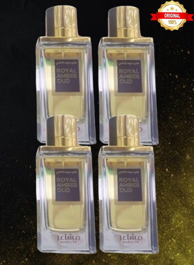 Mash 4 Pieces Royal Amber Oud Perfume 100ml EDP - Image 1