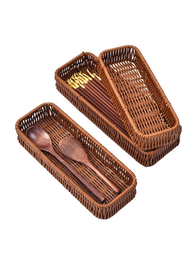 1pcs Knife And Fork Storage Box,Kitchen Fruit And Candy Tray, Living Room Storage Basket, Suitable For Kitchen, Living Room, Bathroom, Bedroom - Image 4