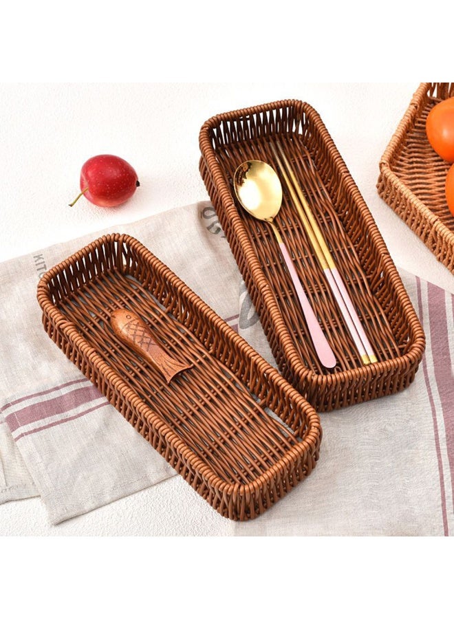 1pcs Knife And Fork Storage Box,Kitchen Fruit And Candy Tray, Living Room Storage Basket, Suitable For Kitchen, Living Room, Bathroom, Bedroom - Image 1