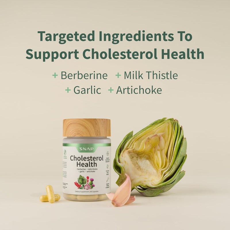 Snap Supplements Cholesterol Health  Support Healthy Cholesterol Levels and Natural Heart Health 60 Capsules - Image 2