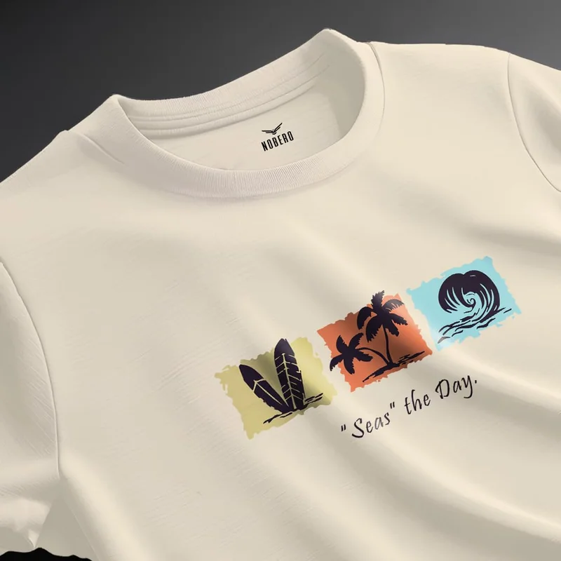 NOBERO  Men's Cotton Graphic Print T-Shirt for Men | Best Price UAE