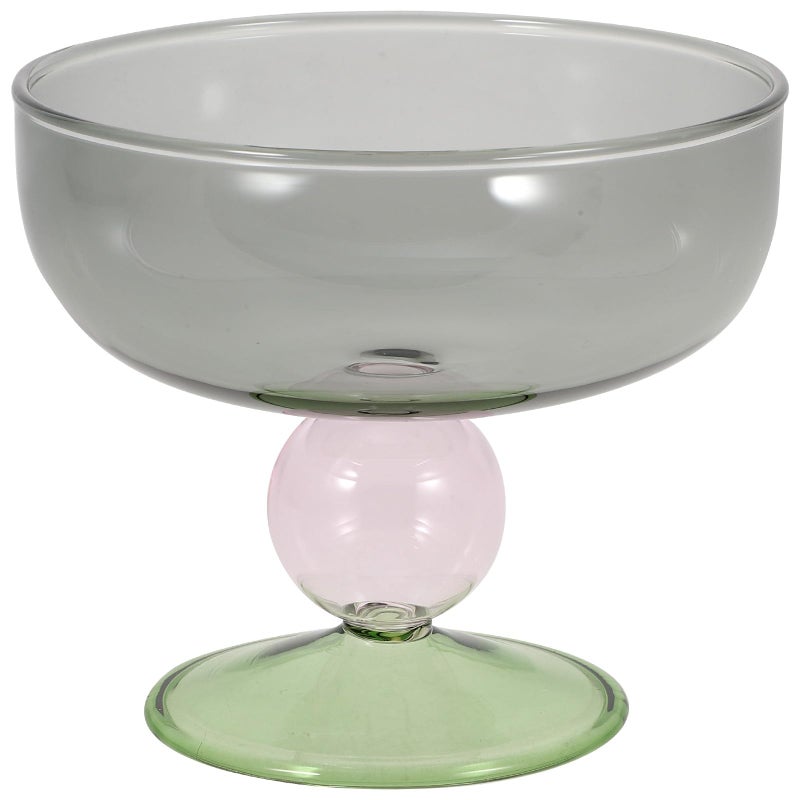 High Base Glass Dessert Bowls For Ice Cream Pudding Fruit Salad Serving - Image 2