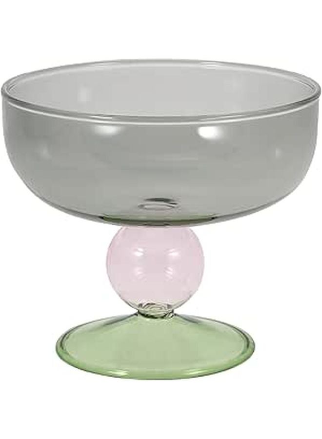 High Base Glass Dessert Bowls For Ice Cream Pudding Fruit Salad Serving - Image 1