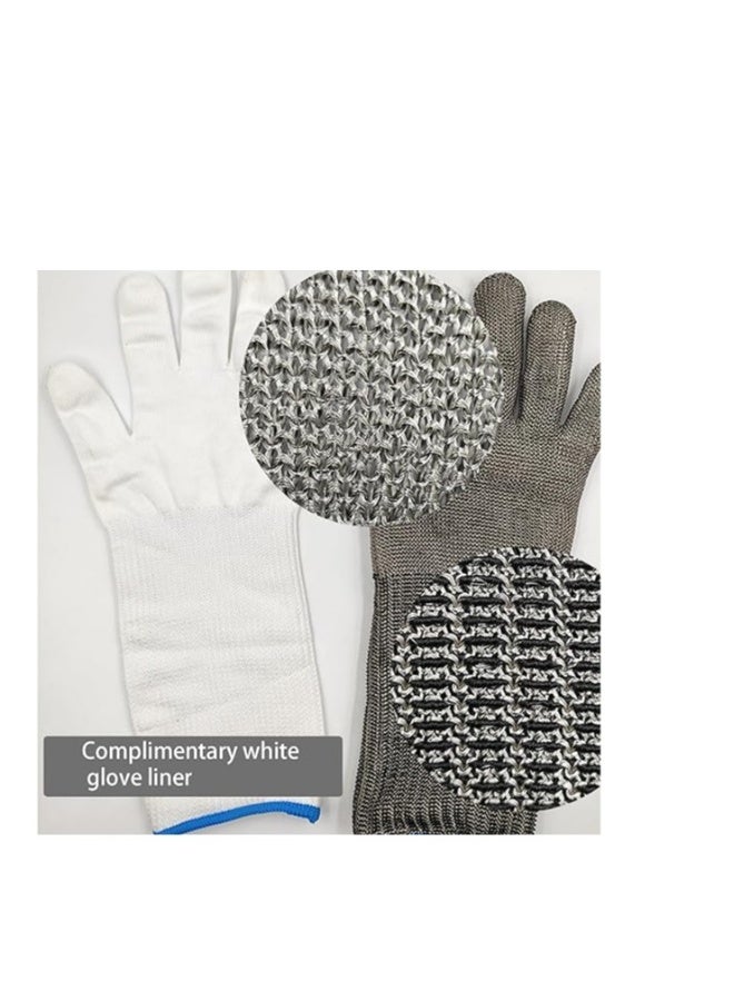 🔪 Food Grade: To be defined as food grade, materials need to be non-toxic and safe for consumption. Chain glove is professionally certified as food grade. Also the excellent wet and dry grip makes it - Image 5