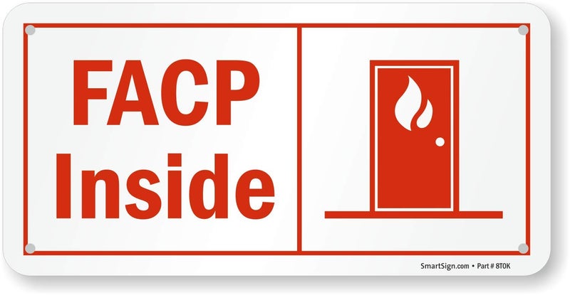 SmartSign - S-9947-PL-05x10 "FACP Inside" Sign | 5" x 10" Plastic - Image 1