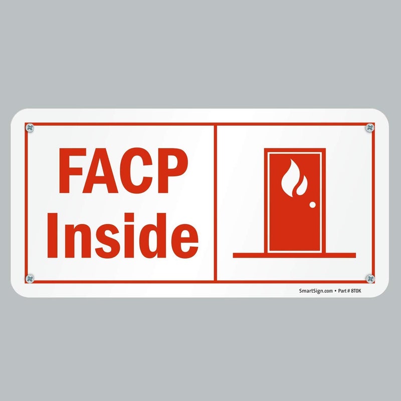 SmartSign - S-9947-PL-05x10 "FACP Inside" Sign | 5" x 10" Plastic - Image 3