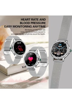 DMG TECH Smart Watch for Women IP68 Waterproof Multiple sports modes Fitness Watches(Silver)  - Image 1