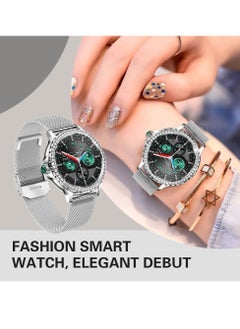 DMG TECH Smart Watch for Women IP68 Waterproof Multiple sports modes Fitness Watches(Silver)  - Image 3