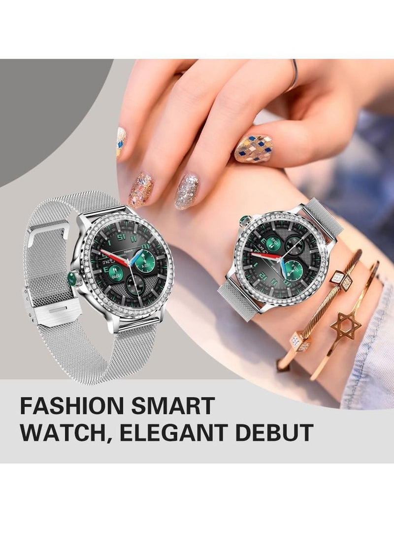 DMG TECH Smart Watch for Women IP68 Waterproof Multiple sports modes Fitness Watches(Silver)  - Image 3