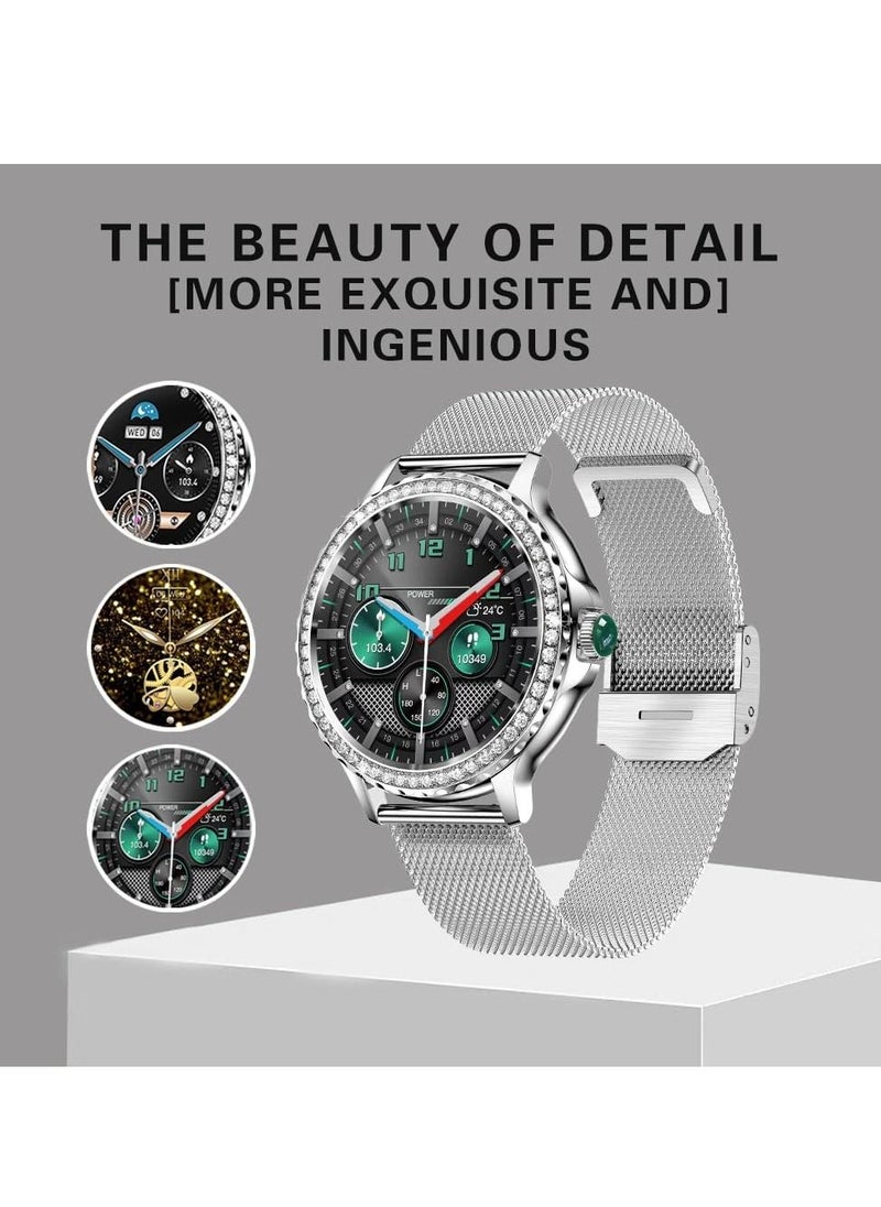 DMG TECH Smart Watch for Women IP68 Waterproof Multiple sports modes Fitness Watches(Silver)  - Image 4